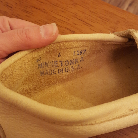 Suede Cream Moccassins - Picture 3 of 3